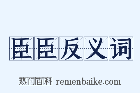 臣臣反义词是什么意思的图片